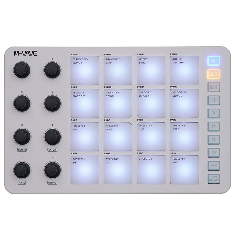 Midi Controller Pad - 음악 제작용 RGB 조명이 있는 MIDI